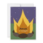 Camping Birthday Invitation - Camp Fire