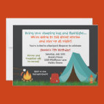 birthday party invitation, camping party