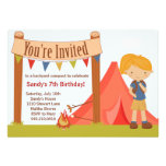 Camping Birthday Party Invitation