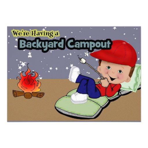 Camping Birthday Party Invitation