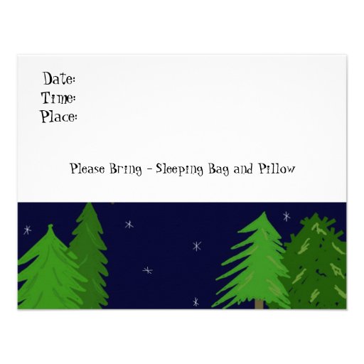 Camping Birthday Party Invitation