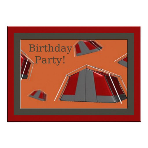 Camping Birthday Party Invitation