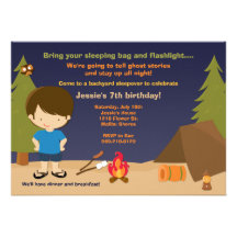 Camping Birthday Party Invitation