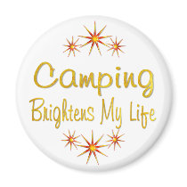 Camping Brightens My Life magnets by HobbiesLeisure Camping Brightens My Life magnets
