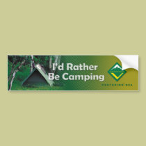 Camping Bumper Sticker bumper stickers