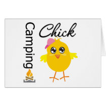 Camping Chick cards by chicktshirts Camping Chick cards
