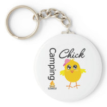 Camping Chick Key Chains