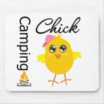 Camping Chick mousepads by chicktshirts Camping Chick mousepads