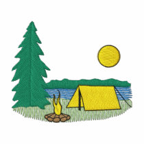 Camping embroidered shirts