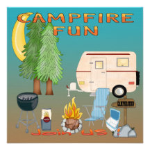 Camping Fun Invitations