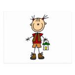 Camping Girl With Lantern Tshirts and Gifts Postcards