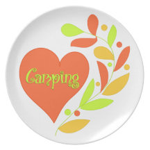 Camping Heart Party Plates