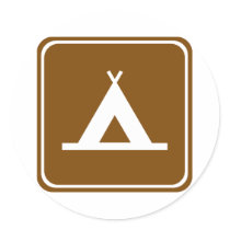 Camping Highway Sign stickers by wesleyowns Camping Highway Sign stickers