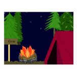 Camping in a Tent Post Cards