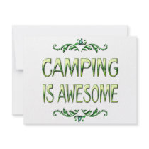 Camping is Awesome invitations