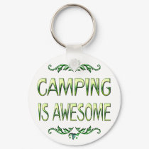 Camping is Awesome keychains by HobbiesLeisure Camping is Awesome keychains