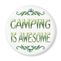 Camping is Awesome magnets by HobbiesLeisure Camping is Awesome magnets