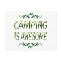 Camping is Awesome postcards by HobbiesLeisure Camping is Awesome postcards