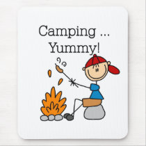 Camping is Yummy mousepads by stick_figures Camping is Yummy mousepads