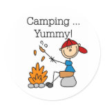 Camping is Yummy Stickers