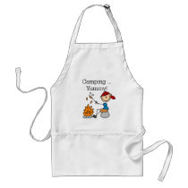 Camping is Yummy Tshirts and Gifts aprons by stick_figures Camping is Yummy Tshirts and Gifts aprons