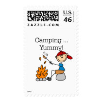 Camping is Yummy Tshirts and Gifts postage by stick_figures Camping is Yummy Tshirts and Gifts postage