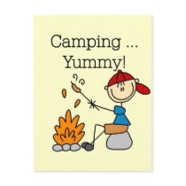 Camping is Yummy Tshirts and Gifts postcards by stick_figures Camping is Yummy Tshirts and Gifts postcards