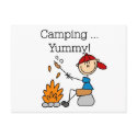 Camping is Yummy Tshirts and Gifts postcards by stick_figures Camping is Yummy Tshirts and Gifts postcards