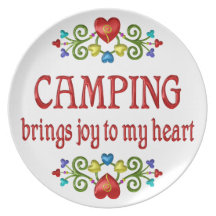 Camping Joy Party Plate