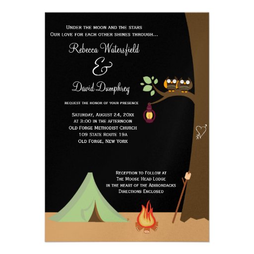 Camping Nature Theme Wedding Invitation