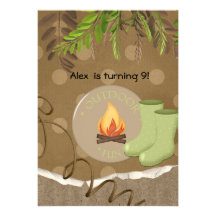 Camping Out Party Invitation