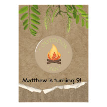 Camping Out Party Invitation