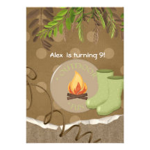Camping Out Party Invitation