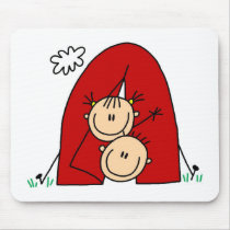 Camping Out Stick Figure Mousepad by stick_figures Camping Out Stick Figure Mousepad