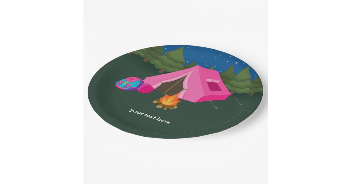 Camping Paper Plate Zazzle
