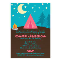 Camping Party Invitation
