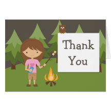 Camping Party Thank You Greeting Cards