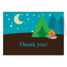 Camping Party Thank You Notecards