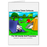 Camping Porpoises Funny Pun-Lovers cards