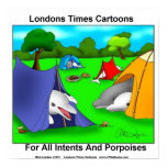 Camping Porpoises Pun-Lovers Poster posters