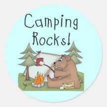 Camping Rocks Stickers