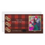 CAMPING Rustic Bear Woods Holiday Photo Card 8x4