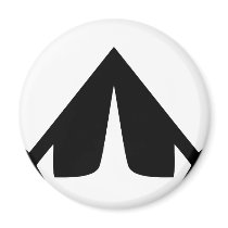 camping tend icon magnets