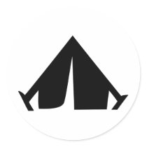 camping tend icon stickers