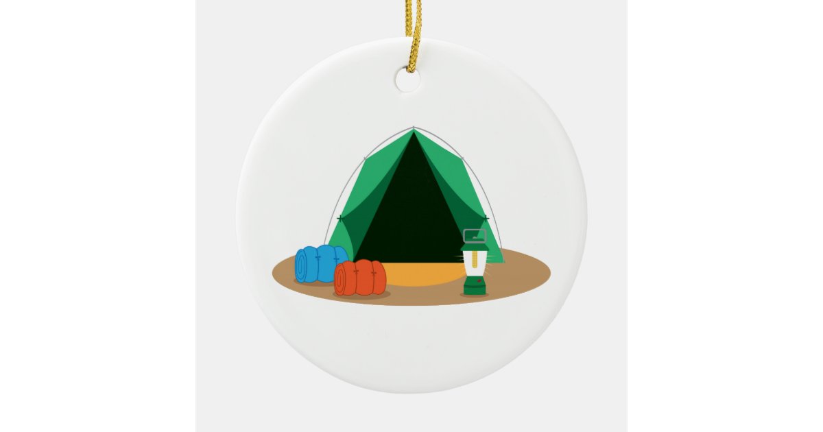 Camping Tent Ceramic Ornament Zazzle