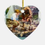 Camping trip christmas ornament