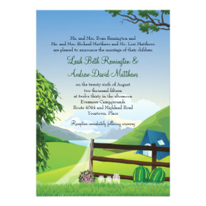 Camping Wedding Invites