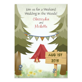 Camping Woodland Wedding Invitation 5