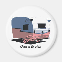 Campista rv - rosa del vintage de Shasta Iman De Nevera