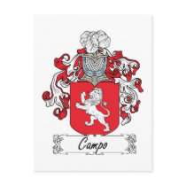 Campo Family Crest postcards